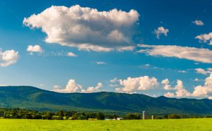 Clouds over Massanutten Mountain in the Shenandoah Valley Virginia